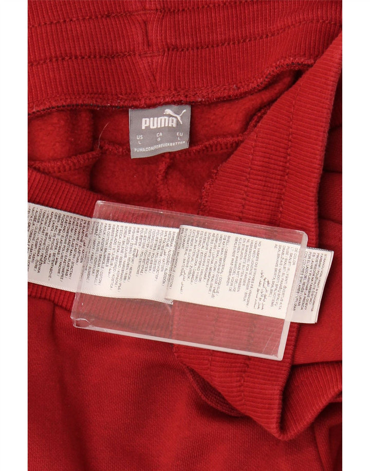 PUMA Pantalones de chándal para hombre Joggers Large Red Cotton