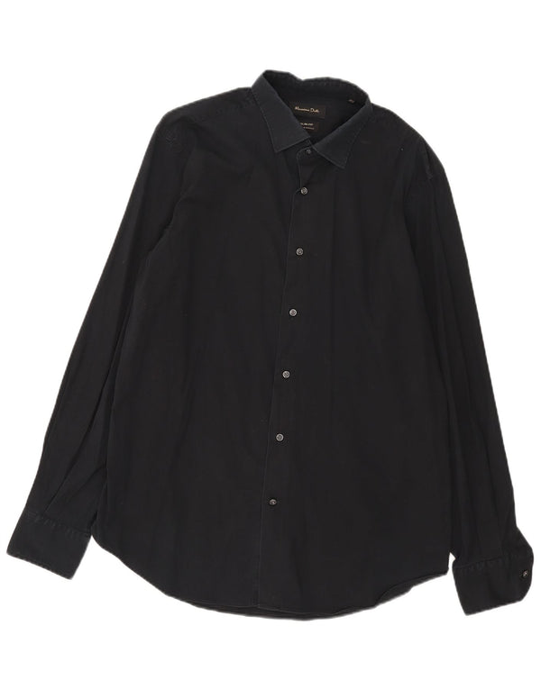 Massimo Dutti Camisa Slim Fit Hombre XL Negro