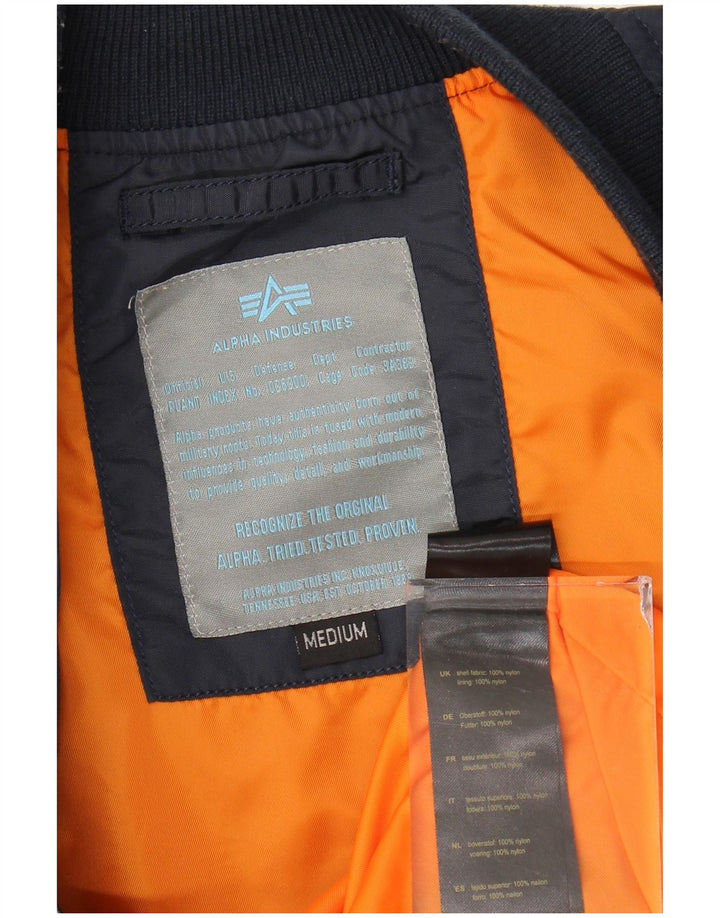 Abrigo Alpha Industries para hombre UK 38 Medium Azul Marino Nylon