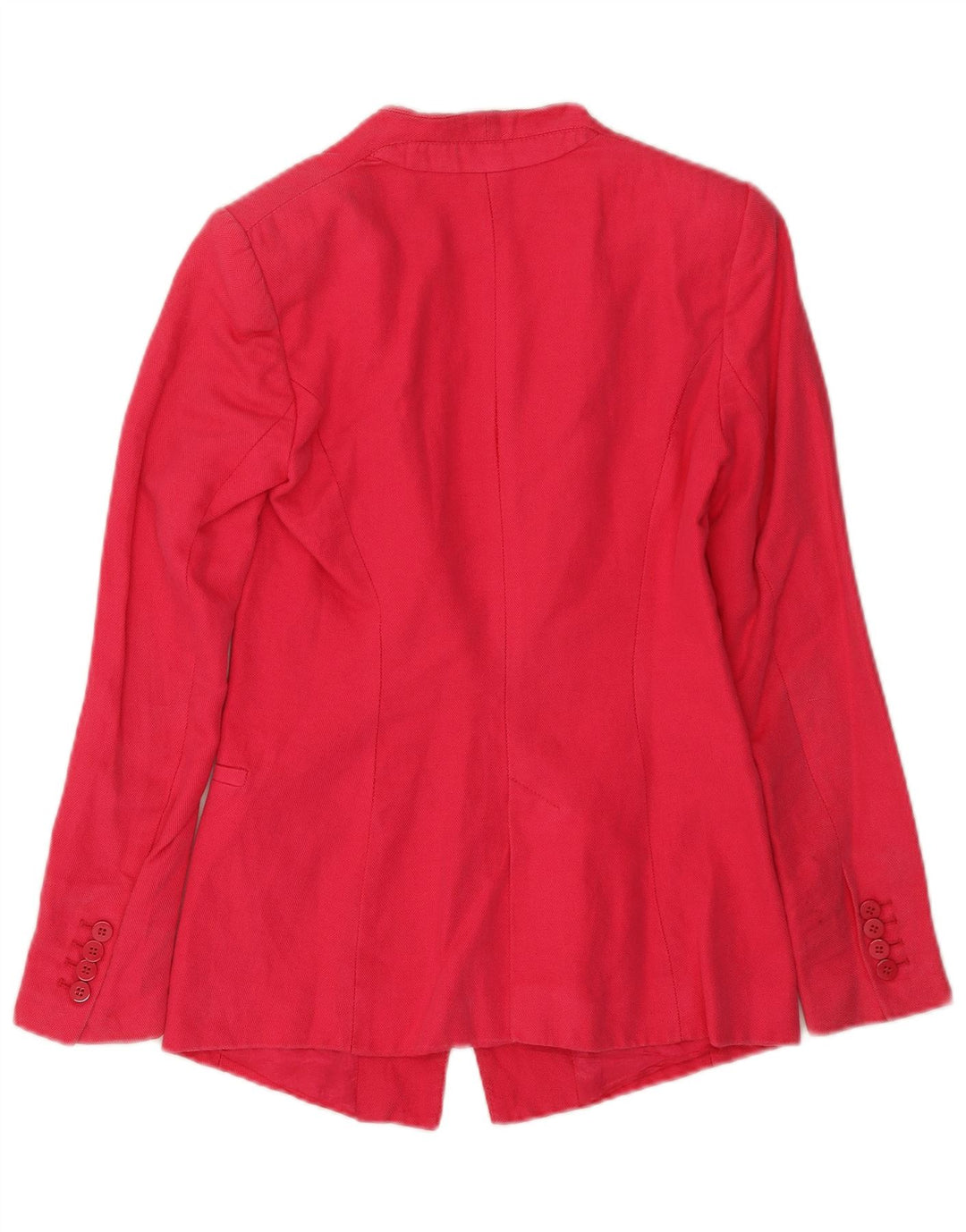 Zara Chaqueta Blazer De 1 Botón para Mujer UK 6 XS Algodón Rosa