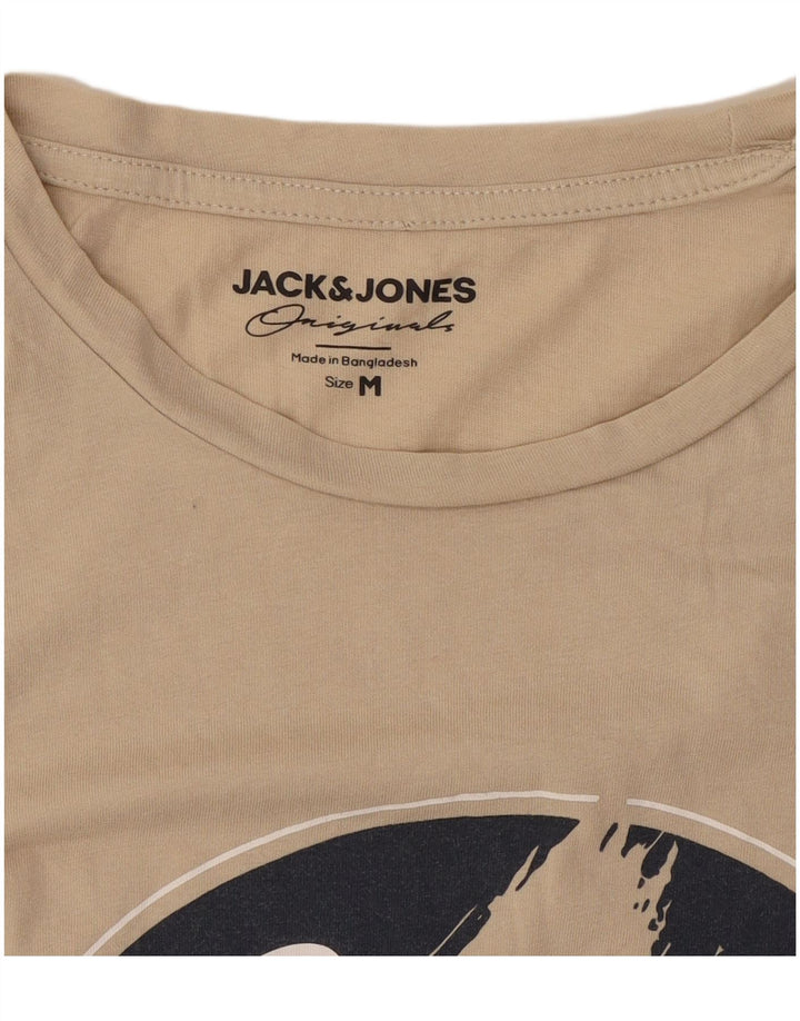 Jack & Jones Hombre Camiseta Gráfica Top Medium Beige