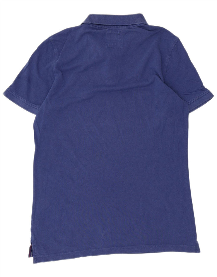Crew Clothing Polo para hombre de algodón azul medio