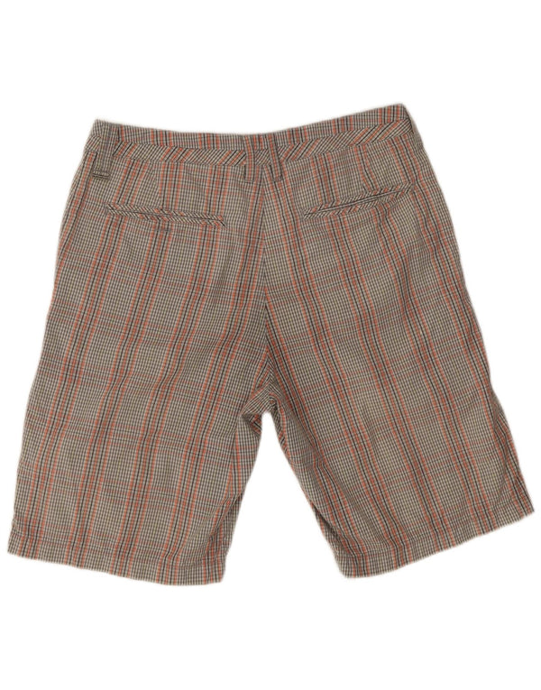Pantalones cortos chinos Quiksilver para hombre W32 Algodón a cuadros multicolor mediano