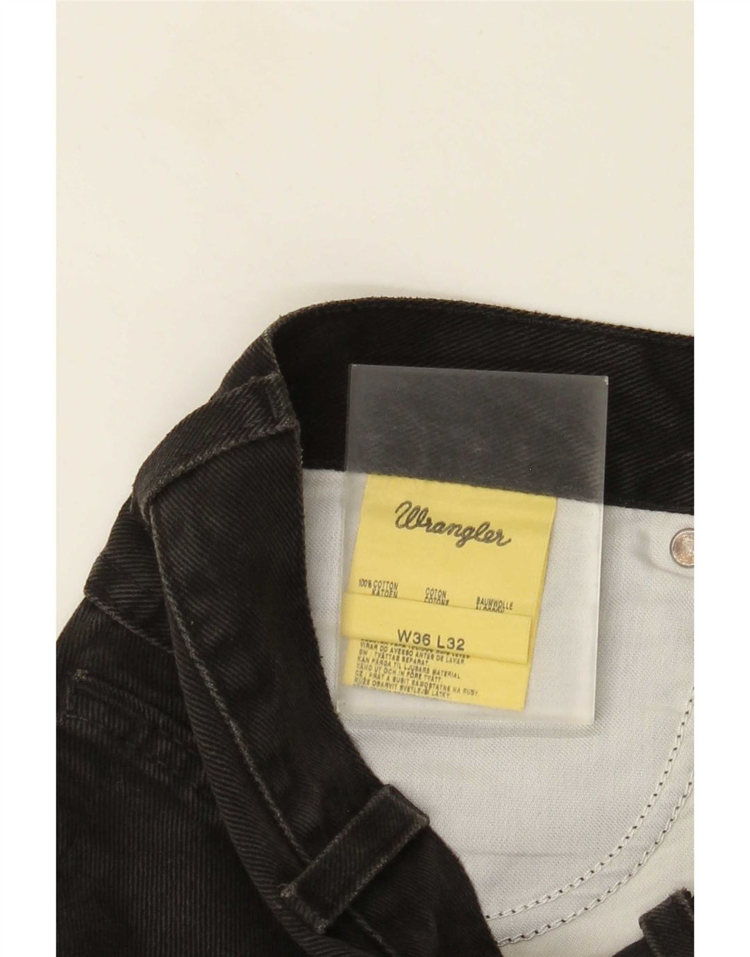 Wrangler Vaqueros rectos para hombre W36 L32 Algodón negro