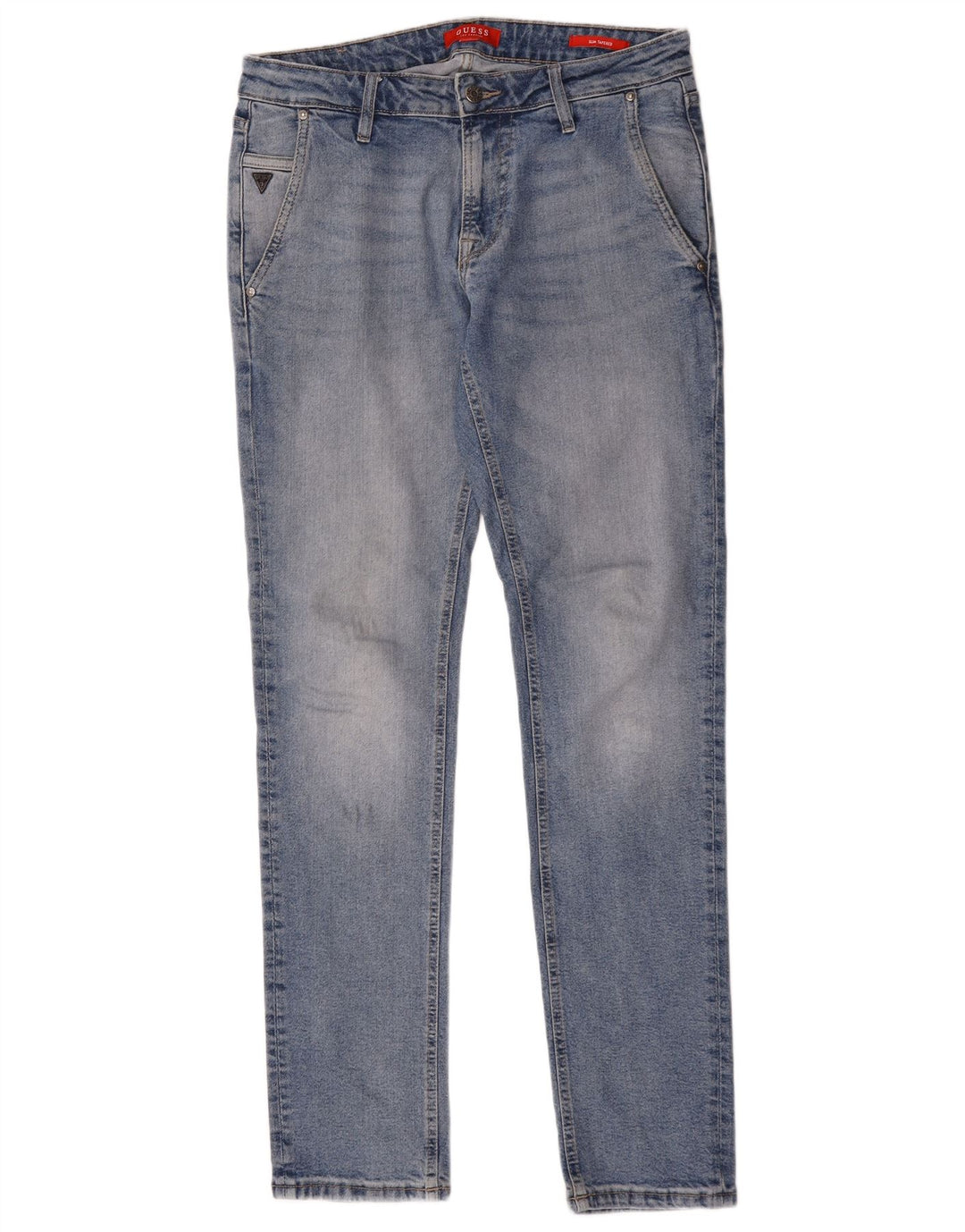 Vaqueros Guess Mujer Slim Tapered W32 L34 Poliéster Azul