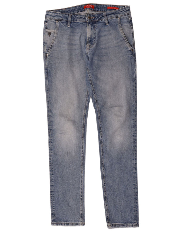 Vaqueros Guess Mujer Slim Tapered W32 L34 Poliéster Azul