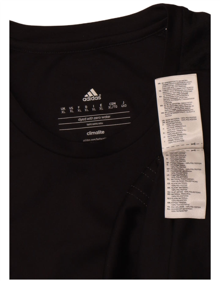 Adidas Hombre Climalite Camiseta Top XL Negro Poliéster