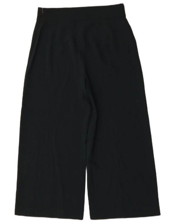 Zara Mujer Pantalones Cortos De Pierna Ancha Grande W30 L26 Poliéster Verde