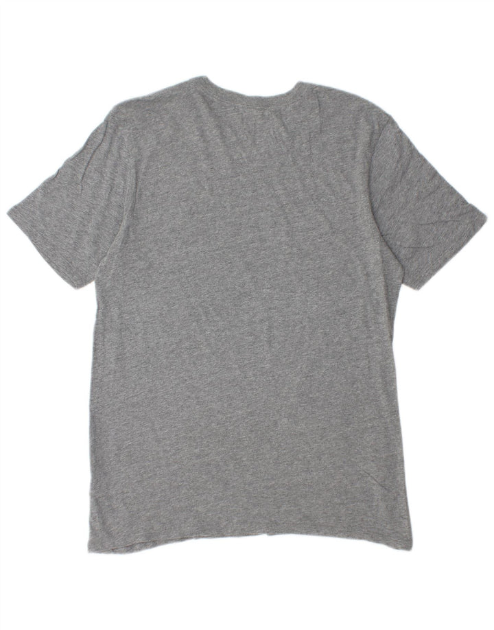 Nike Camiseta con gráfico de corte atlético para hombre Top de algodón moteado en gris medio