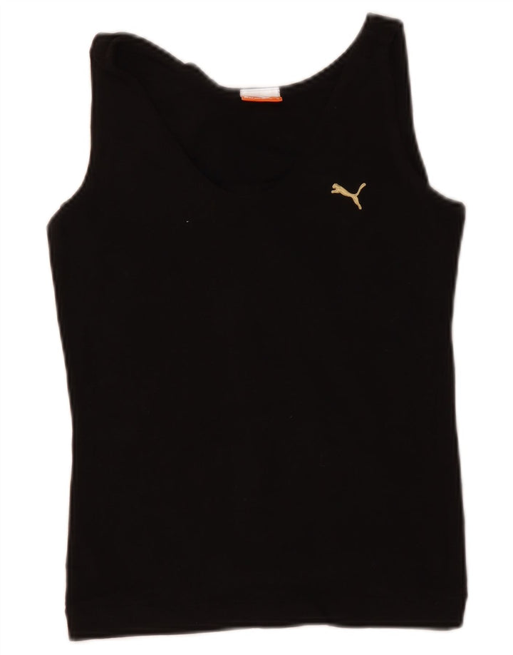 Puma Mujer Chaleco Top UK 10 Pequeño Negro