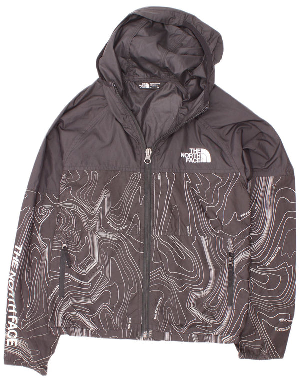 The North Face Chaqueta impermeable con capucha para niños de 7 a 8 años, talla pequeña, color negro