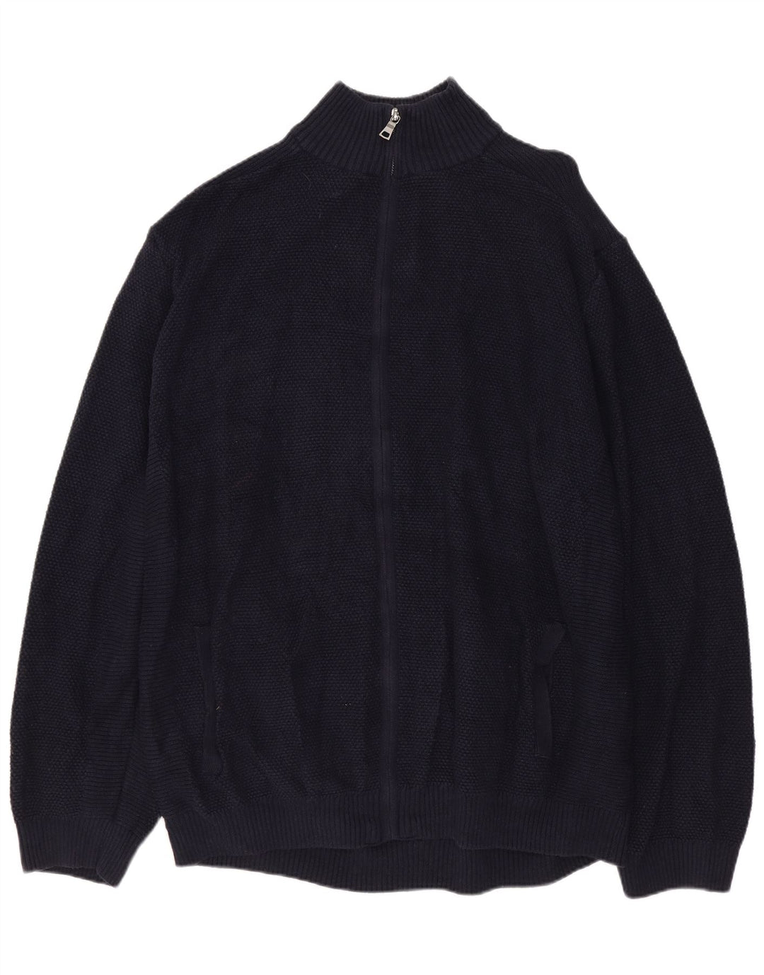 MARKS & SPENCER Suéter tipo cárdigan para hombre 2XL Algodón azul marino