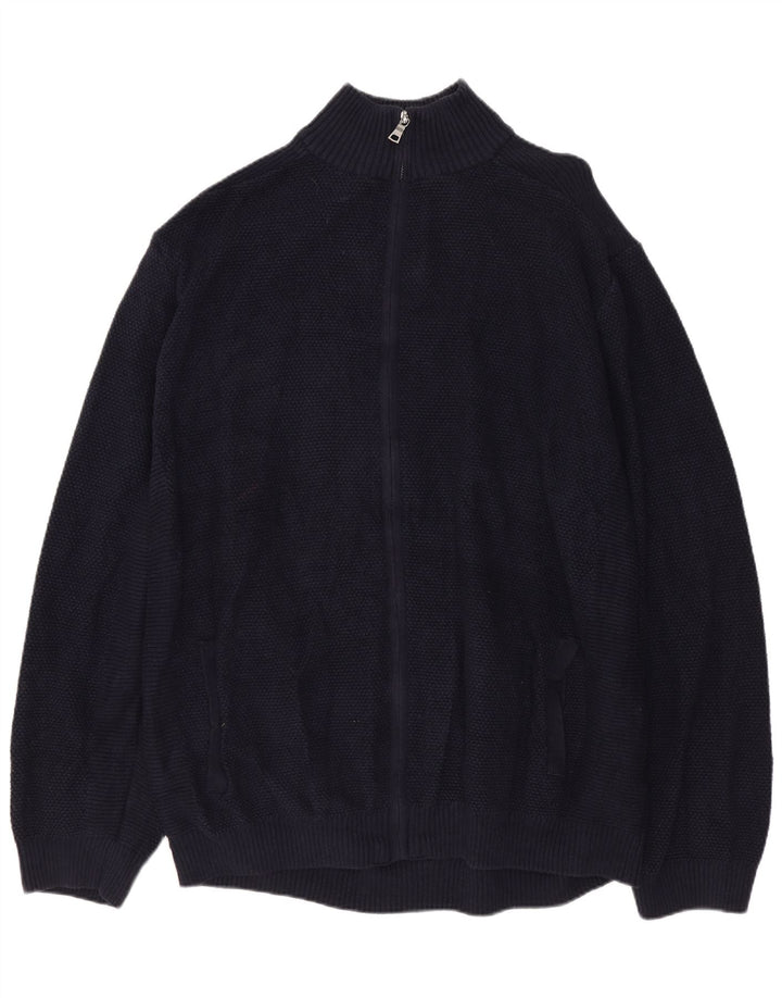 MARKS & SPENCER Suéter tipo cárdigan para hombre 2XL Algodón azul marino