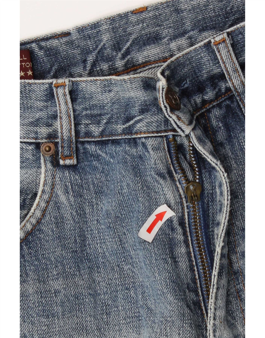 Marlboro Classics Jeans rectos desgastados para hombre W32 L34 Algodón azul