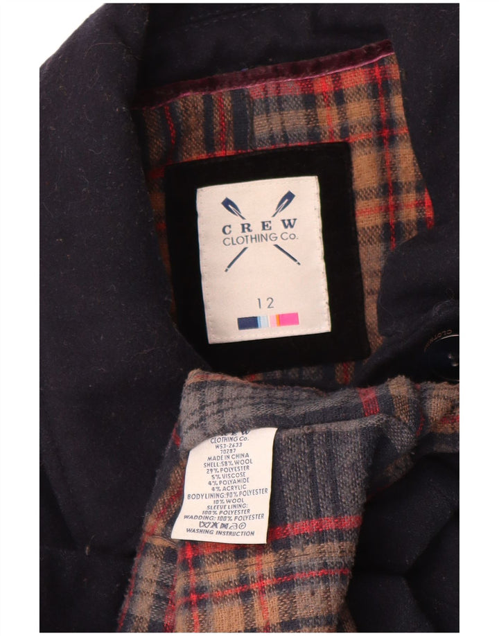 Crew Clothing Chaquetón para mujer UK 40 Lana azul marino mediana