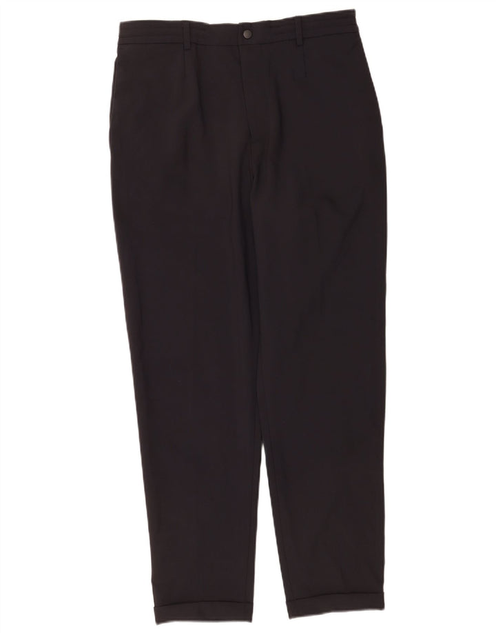 Zara Mujer Pantalón Chino Recto Mediano W31 L28 Negro