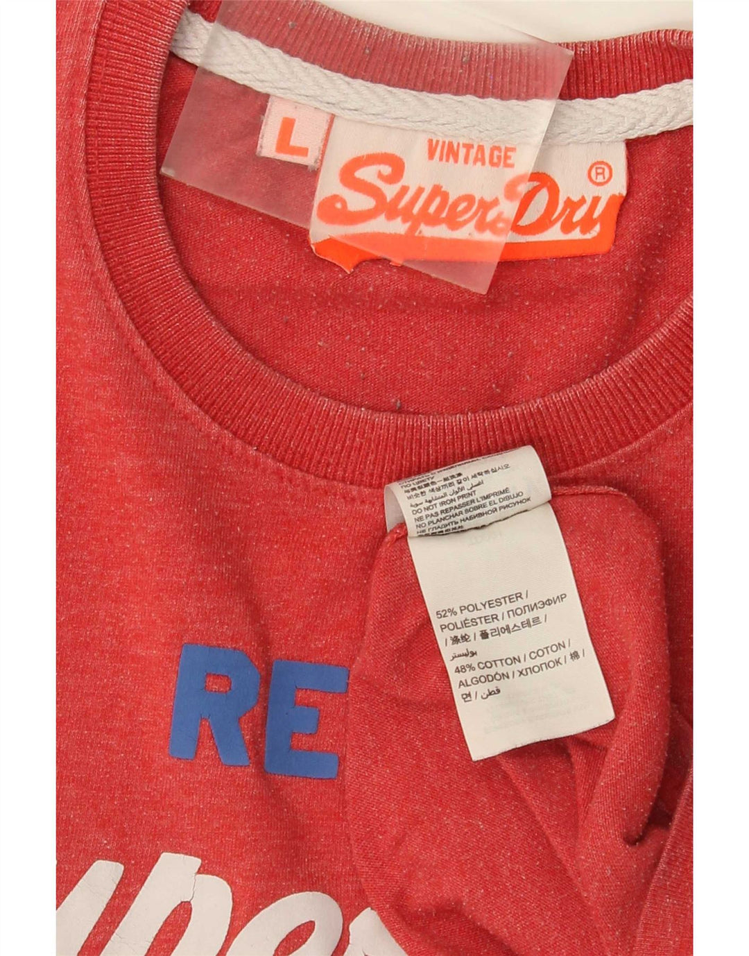 Superdry Camiseta con gráfico para hombre, talla grande, poliéster rojo