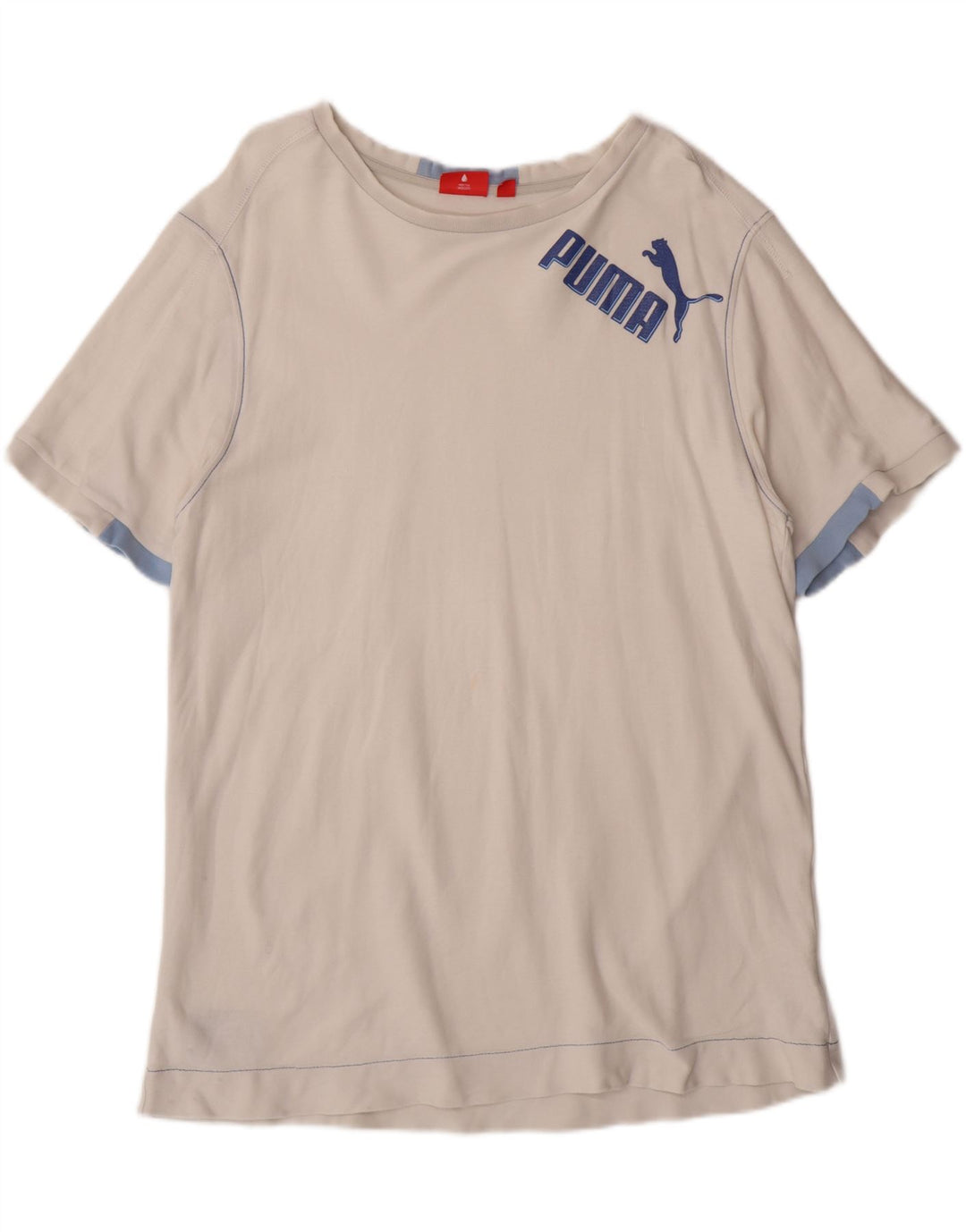 PUMA Mens Graphic T-Shirt Top XL Off White Vintage Puma and Second-Hand Puma from Messina Hembry 