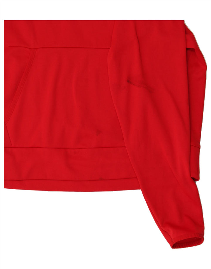 UNDER ARMOUR Mens Graphic Hoodie Jumper Medium Red Polyester Vintage Under Armour and Second-Hand Under Armour from Messina Hembry 