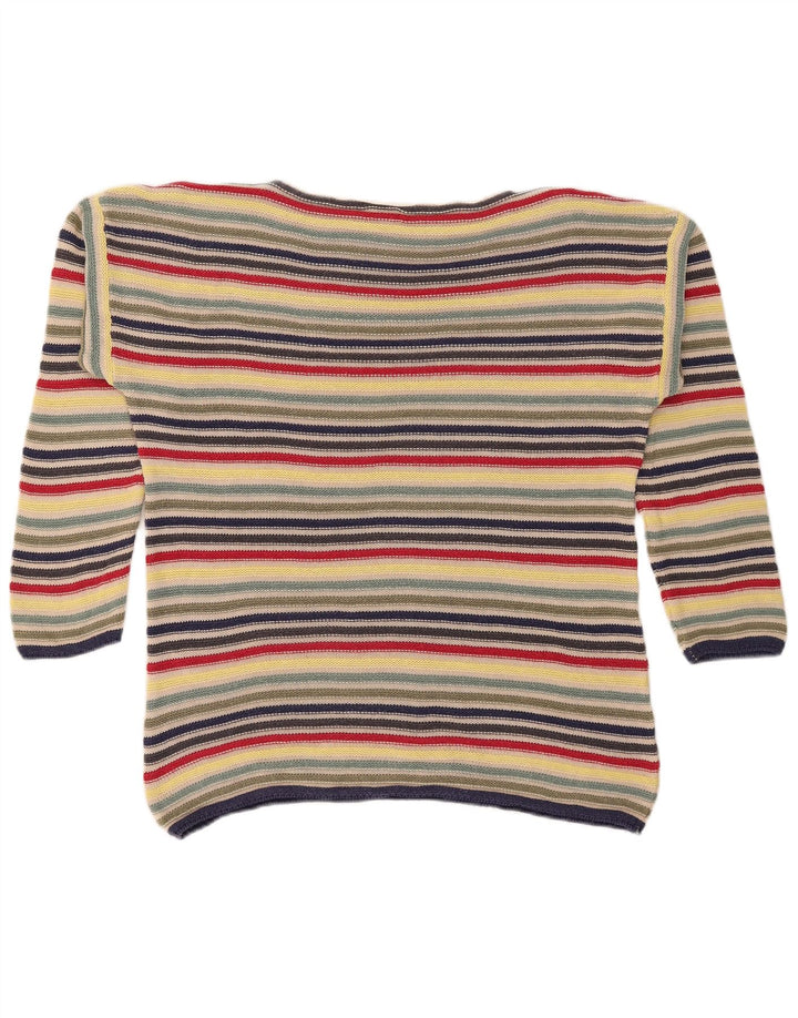Benetton Jersey Con Cuello Barco Para Mujer UK 40 Small Multicolor
