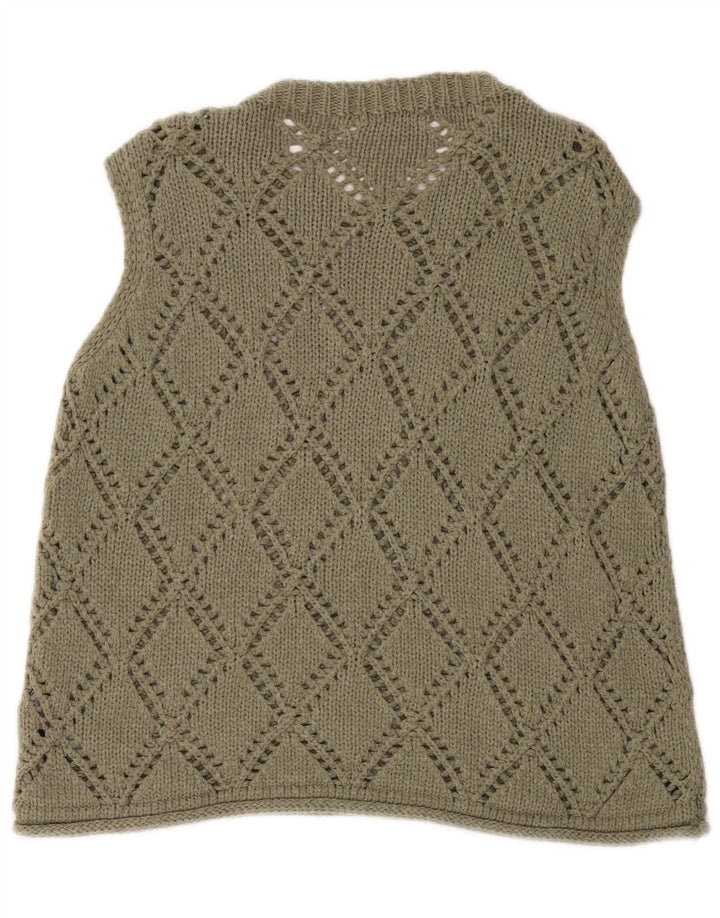 MARKS & SPENCER Camiseta sin mangas corta para hombre Algodón caqui mediano Argyle/Diamond
