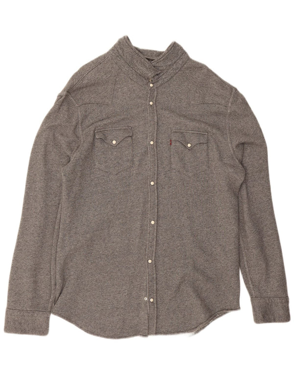 Levi's Camisa de franela para hombre 2XL Algodón gris