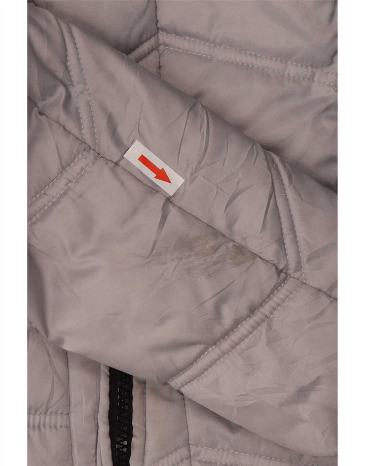 Nautica Chaqueta acolchada con capucha para mujer UK 6 XS Gris Poliéster