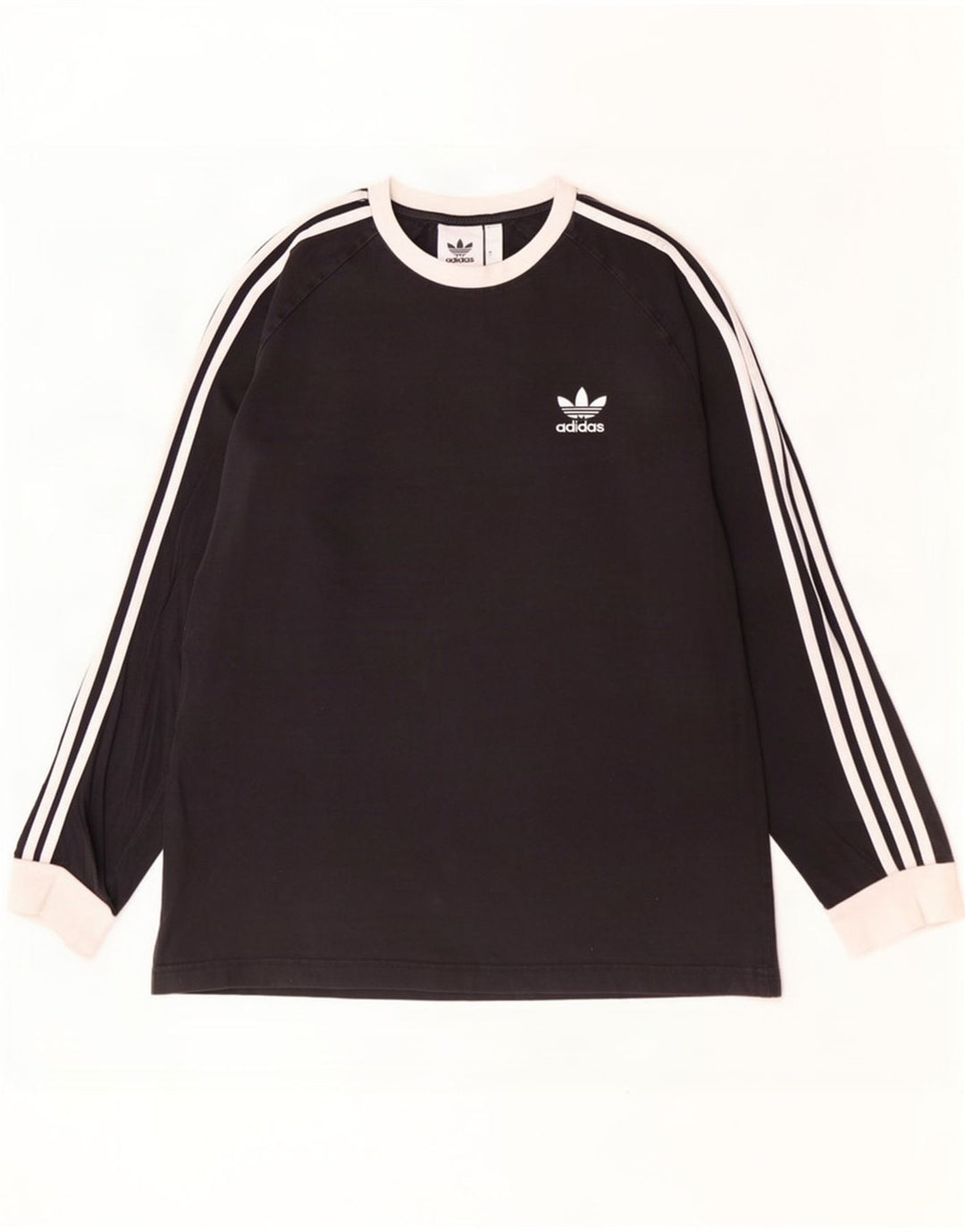Adidas Hombre Top Manga Larga Grande Algodón Negro