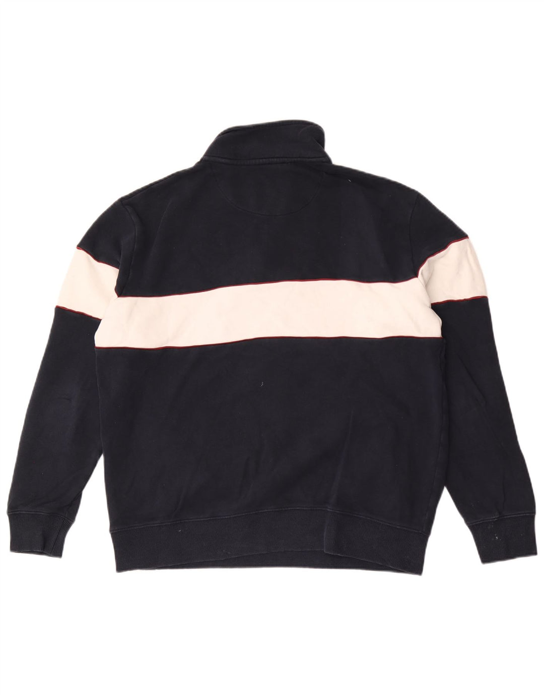 Marks & Spencer Sudadera con cuello y cremallera para hombre, tipo jersey, talla grande, color azul marino