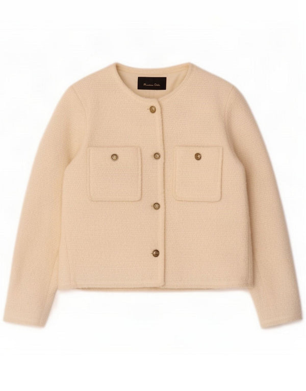 Chaqueta tipo blazer extragrande con 4 botones para mujer de Massimo Dutti UK 6 XS Off White