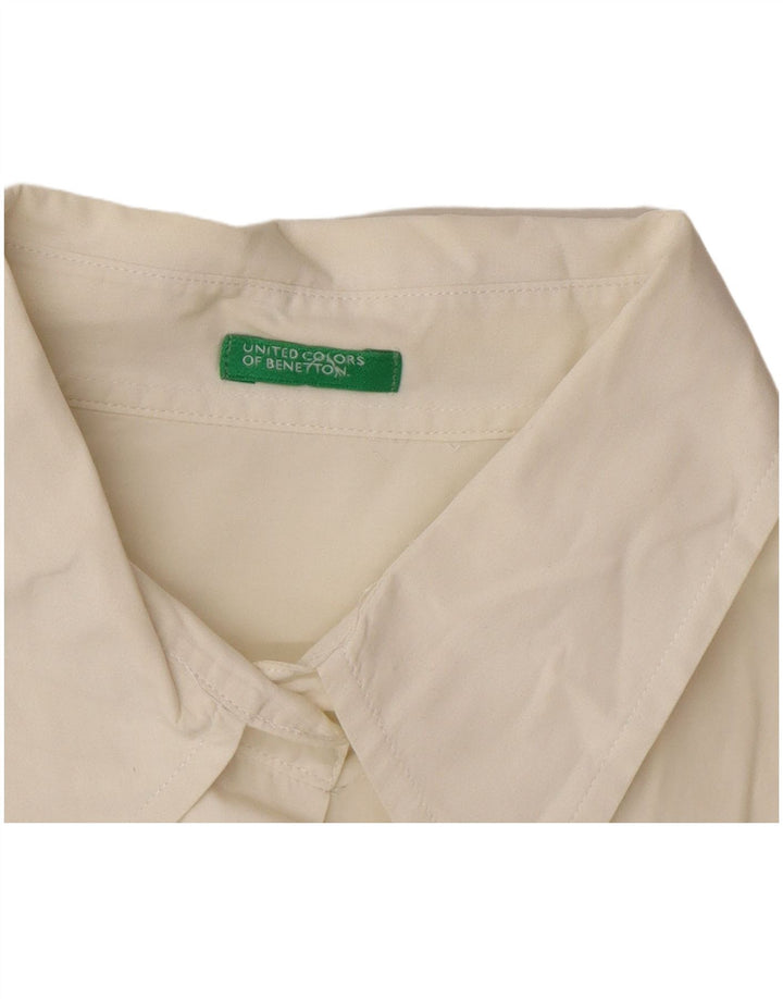 Camisa Benetton Mujer ES 46 Grande Blanco