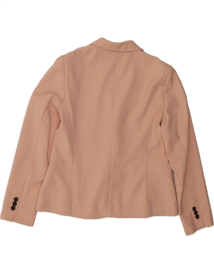 ZARA Womens 1 Button Blazer Jacket UK 18 XL Pink Cotton Vintage Zara and Second-Hand Zara from Messina Hembry 