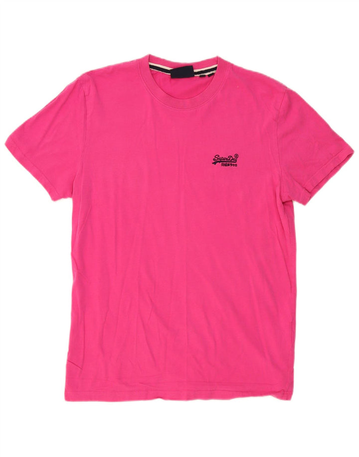 Superdry Camiseta para hombre Top Large de algodón rosa