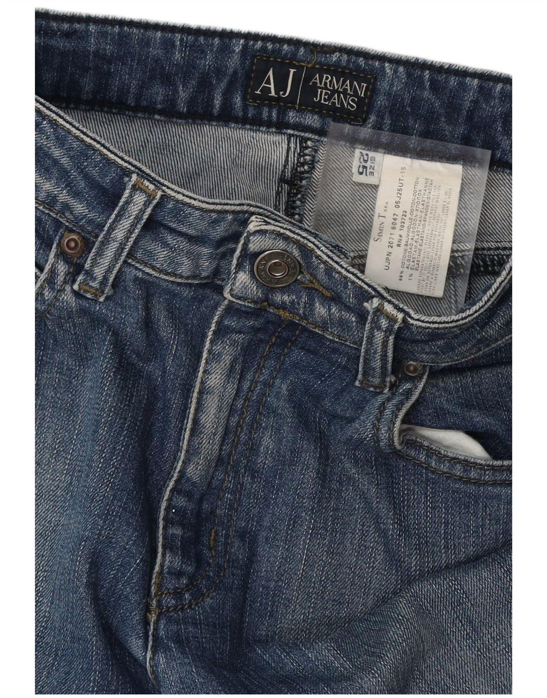 ARMANI Vaqueros Bootcut Mujer W25 L29 Algodón Azul