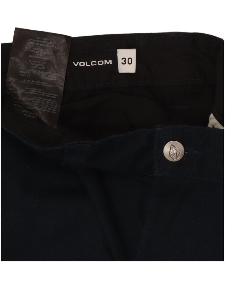 Pantalones cortos chinos Volcom para hombre W30 Medium Azul marino Algodón