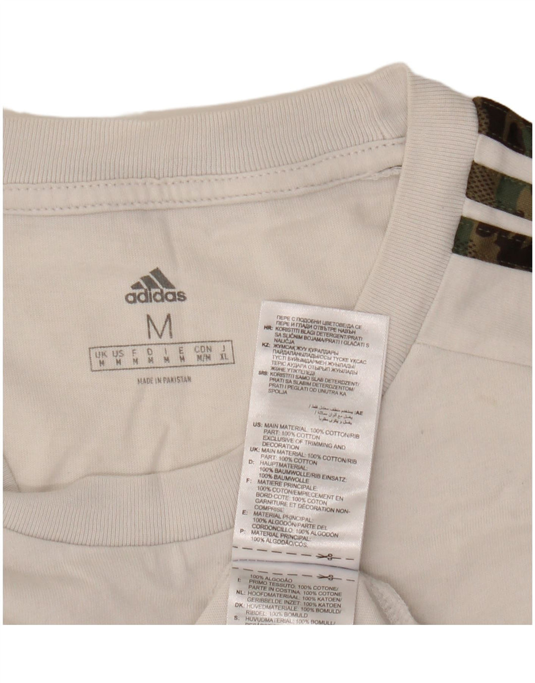 Camiseta Adidas Hombre Top Medium Blanco Algodón