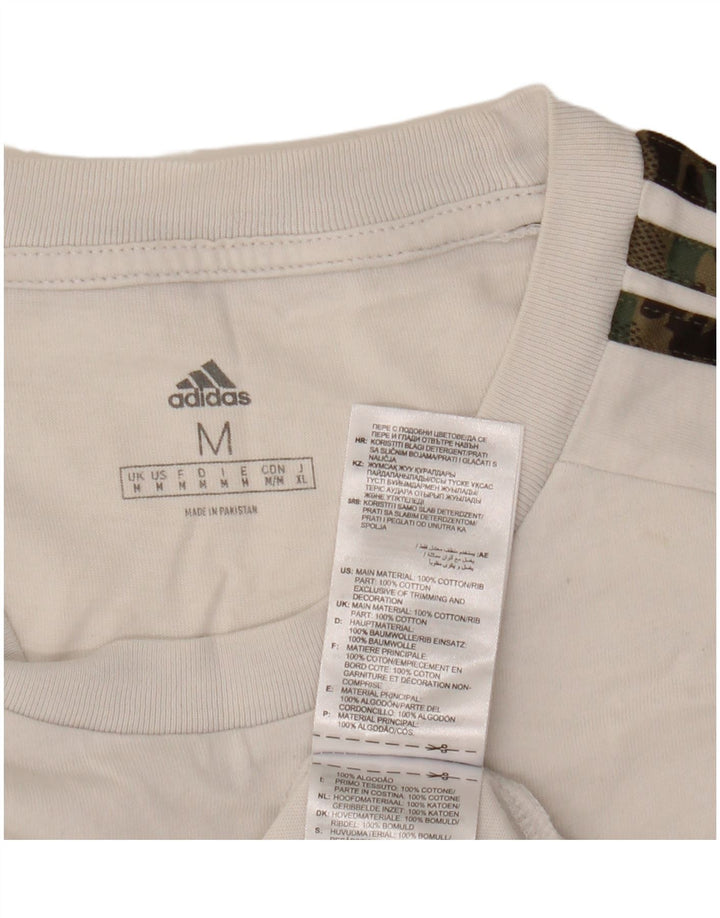 Camiseta Adidas Hombre Top Medium Blanco Algodón