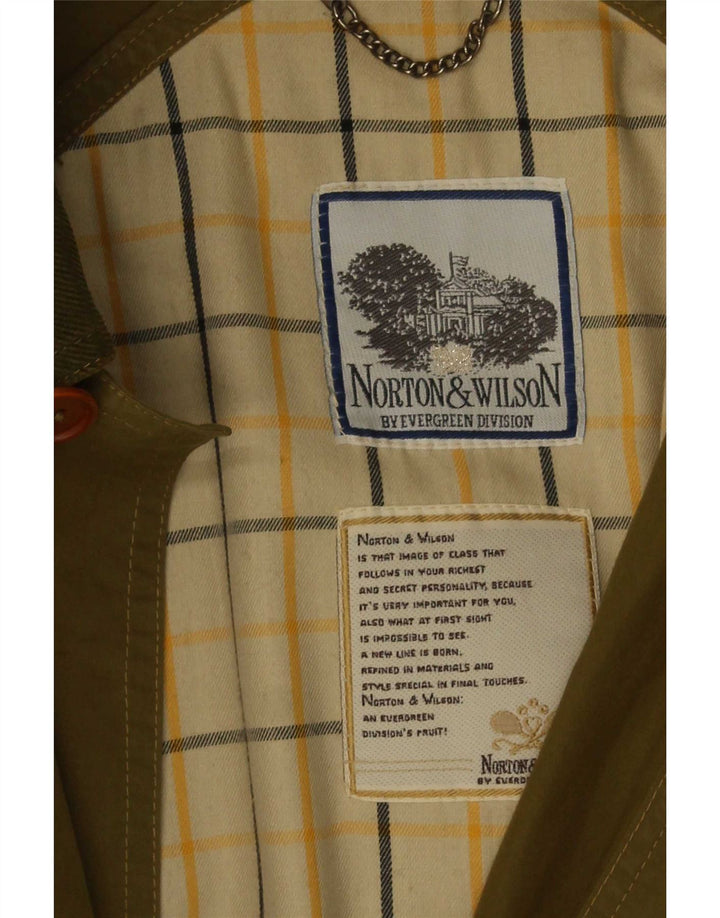 Norton & Wilson Gabardina para hombre Reino Unido 40 Grande Caqui