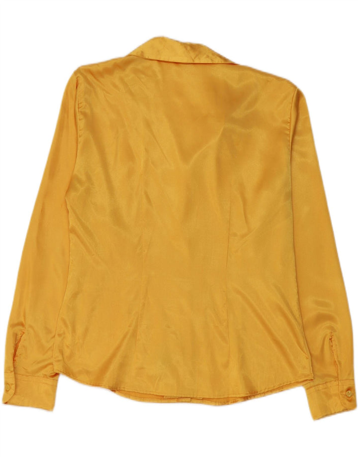 Benetton Blusa Camisa Mujer IT 46 Large Amarillo Poliéster