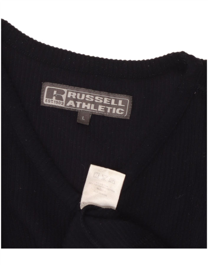 RUSSELL ATHLETIC Camiseta de manga larga para mujer UK 46 Grande Azul marino Poliéster