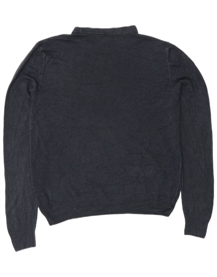 Marks & Spencer - Jersey de cuello redondo para hombre, talla grande, acrílico azul marino