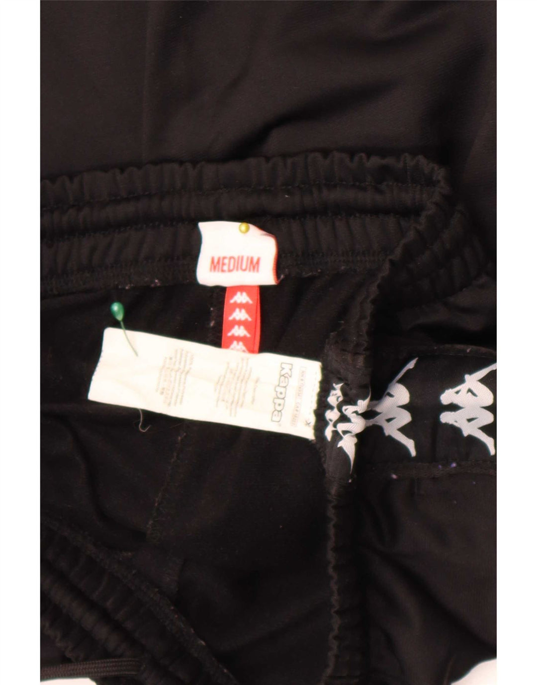 Kappa Hombre Pantalones De Chándal Gráficos Poliéster Negro Mediano