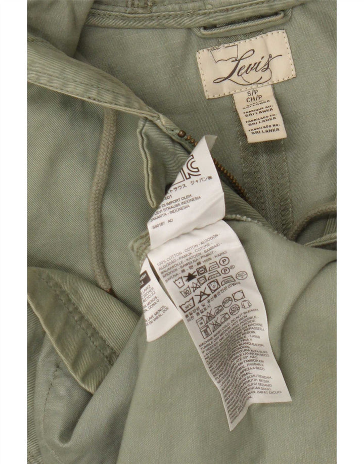 Levi's Chaqueta utilitaria con capucha para mujer UK 10 Small Green Cotton