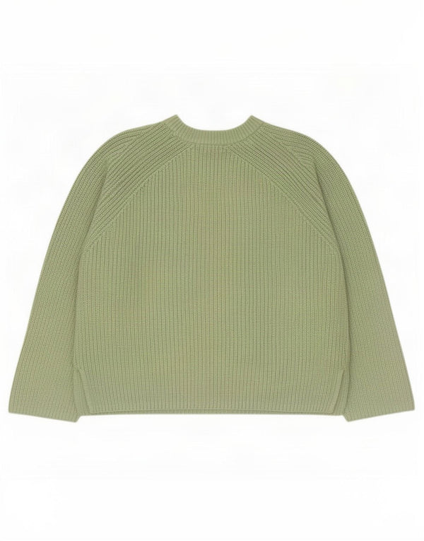 Marks & Spencer Jersey de cuello redondo para mujer UK 44 Algodón verde medio