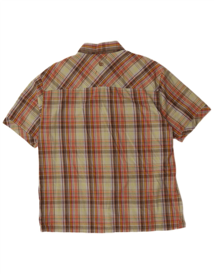 Camisa de manga corta para hombre Fat Face de algodón con cuadros multicolores grandes