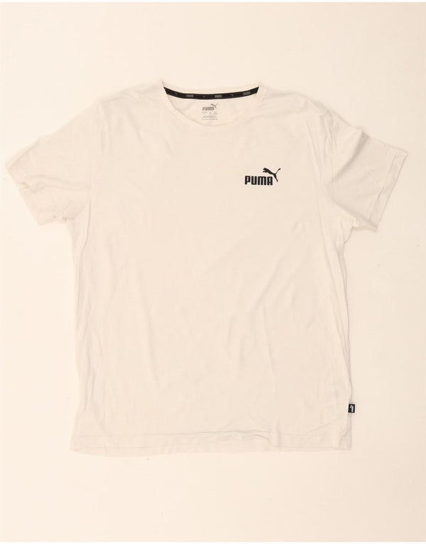 PUMA Camiseta para hombre Top Large White Cotton