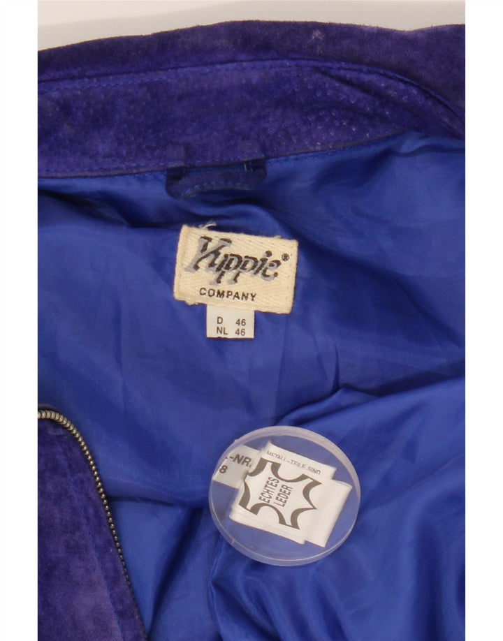 YUPPIE Chaqueta de ante para mujer EU 46 XL Cuero morado