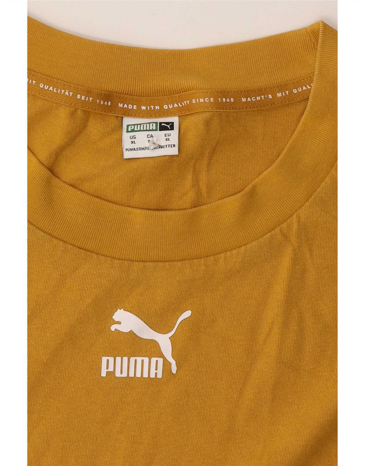 Puma Camiseta con gráfico extragrande para hombre Top XL Algodón amarillo