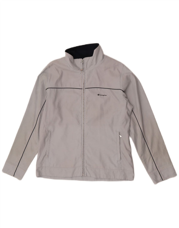 Champion Chaqueta de chándal para mujer UK 46 Poliéster gris grande