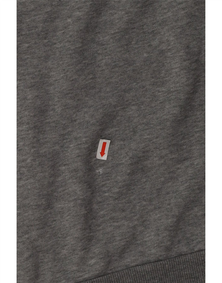 PUMA Jersey con capucha gráfica para hombre, tamaño grande, algodón gris